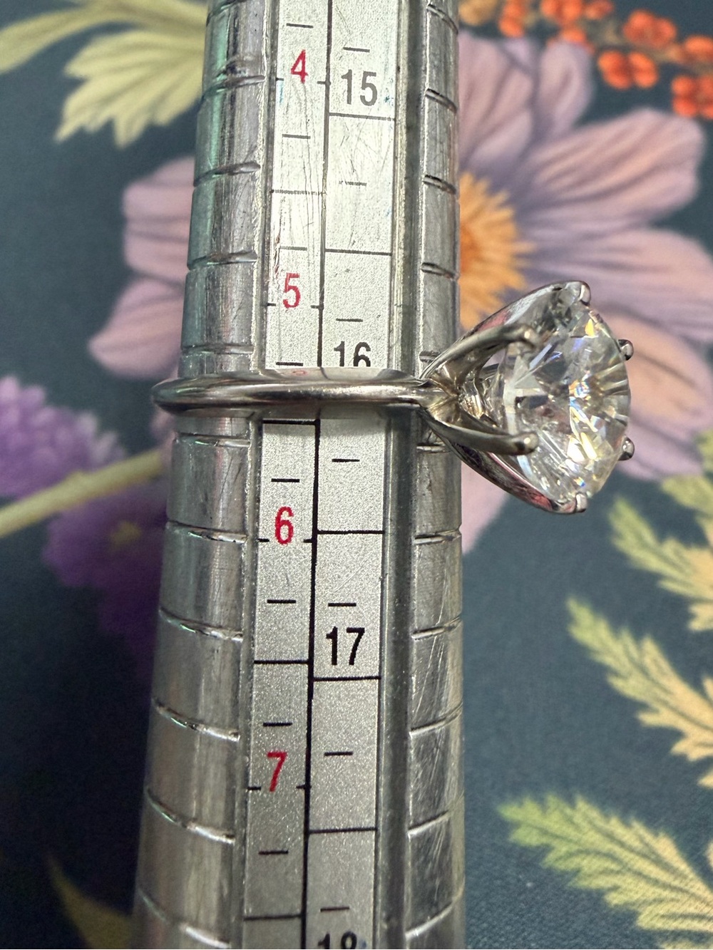 Classic Solitary Engagement Ring Solid 14K White Gold Full Cut 3 CT - Picture 9 of 9
